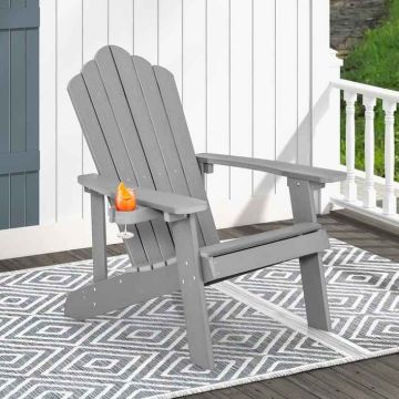 Adirondack outdoor chair, high backrest, Gray, 85 × 94 × 77 cm