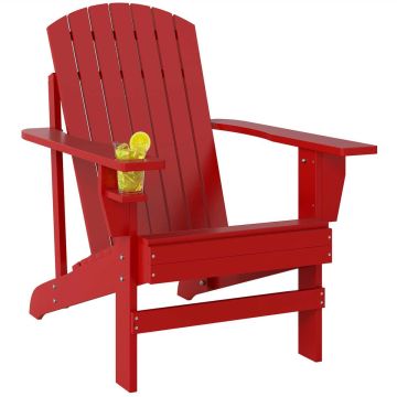 Adirondack outdoor chair, Red, 72 × 94 × 93 cm