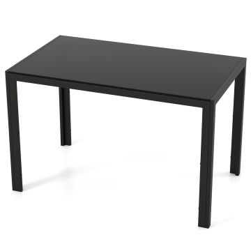 Valgomojo stalas 120x70x75cm., juodos spalvos