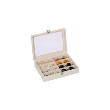 Akinių laikymo dėžė „Relaxdays“, 8 poroms, 33,5 × 8,5 × 24,5 cm