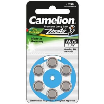 Akumuliatoriai Camelion A675/DA675/ZL675, 6 vnt