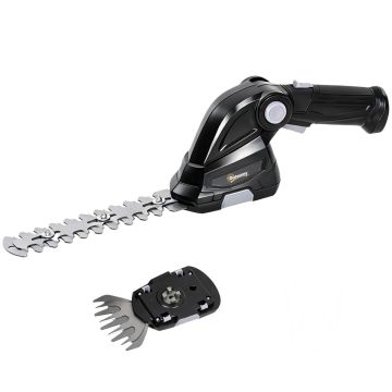 Cordless hedge trimmer and grass trimmer 2-in-1, 2 x 2000 mAh, black