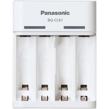 Akumuliatorių įkroviklis Panasonic ENELOOP BQ-CC61USB, 4 akumuliatoriams