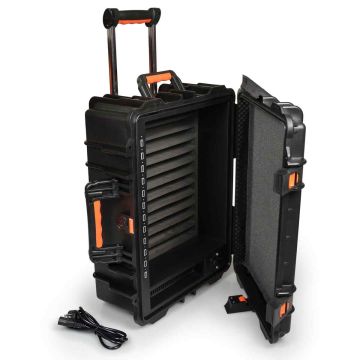 Akumuliatorių įkroviklis PORT CONNECT Charging Suitcase, 12 įrenginių, 428 × 224 × 549 mm