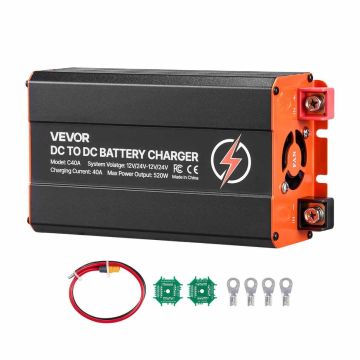 Battery charger VEVOR C40A, 40 A, 520 W, 25 × 12 × 15 cm