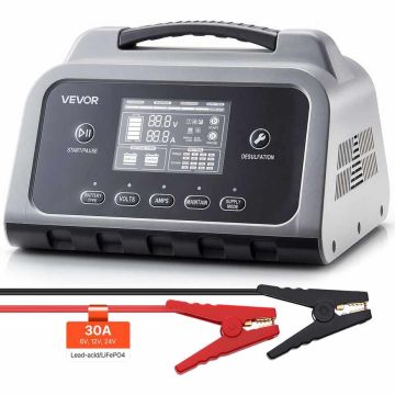 Battery charger VEVOR XFH-SS05, 30 A, 6 V, 12 V, 24 V