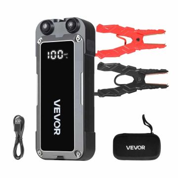 Battery jump starter VEVOR CP-F87, 4000 A, 14 × 27 × 12.5 cm