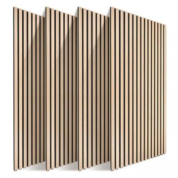 Akustinės sienų plokštės Relaxdays, 4 vnt, Ąžuolas, 120 × 60 cm
