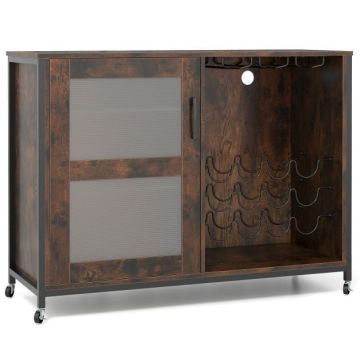Alkoholinių gėrimų spintelė, iki 15 taurių ir 12 butelių, 108 × 81 × 40 cm