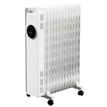 Alyvos radiatorius Midea NY2513-22MR, 3 galios lygiai, Balta, 12,3 × 64,5 × 42 cm