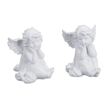 Angelų figūrėlės Relaxdays 10047238.0, 2 vnt, 10 × 7 × 9 cm