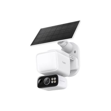 Apsaugos kameros komplektas TP-LINK Tapo C615F KIT, saulės energija maitinamas, pasukamas ir pakreipiamas, Balta/juoda