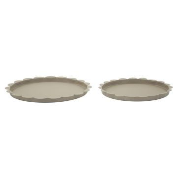Apvalių padėklų rinkinys Saturn, 2 vnt, Ø 33 × 2 cm; Ø 27,5 × 2 cm