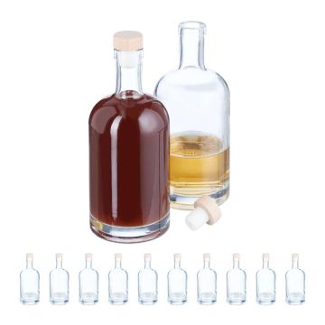 Apvalūs buteliai Relaxdays 10050533.0, 12 vnt., po 500 ml, Ø 8 × 21 cm