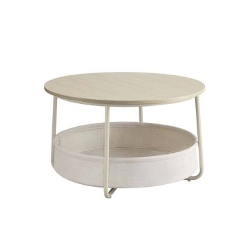 Apvalus kavos staliukas VASAGLE LCT244B56, su daiktadėže, Ø 75 × 45 cm