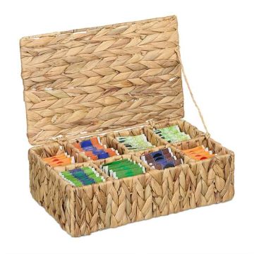 Arbatos dėžutė Relaxdays 10050490.0, 8 skyriai, 33 × 10 × 20,5 cm