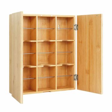 Arbatos dėžutė Relaxdays, 9 skyriai, iki 70 maišelių, 26,5 × 31 × 7 cm