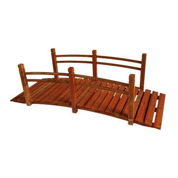 Arkinis sodo tiltas Relaxdays, su turėklais, 185 × 58 × 72 cm