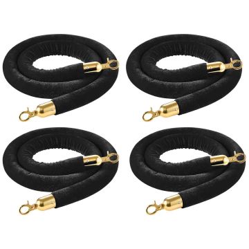 Канаты ограждения VEVOR 4blackrsjt, 4 шт, Чёрный, Ø32 × 1500 мм