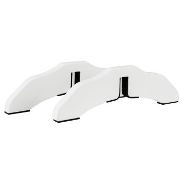 Atraminės kojelės mediniams vartams, 2 vnt, Balta, 30,5 × 9 × 1,9 cm