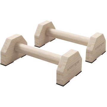 Push-up handles made of beech wood, 2 pcs., non-slip, 30x13x10 cm, natural wood, 120 kg