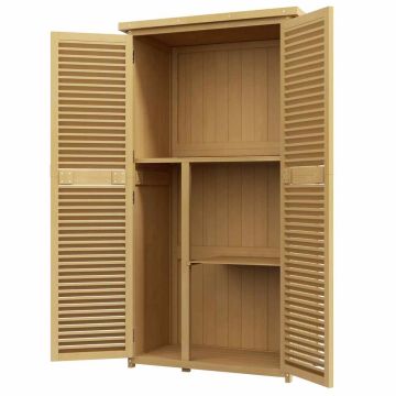 Weatherproof garden shed, 87×46.5×160 cm, light yellow