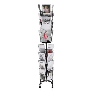 Стойка для открыток VEVOR HS-Z26, 32 кармана, 450 × 450 × 1930 мм