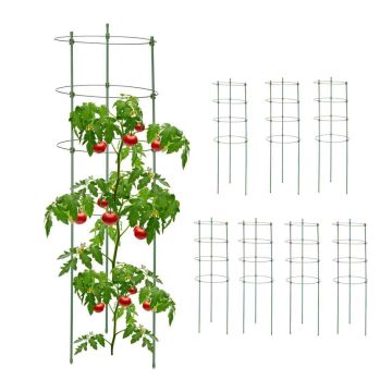 Augalų atramos Relaxdays 8 vnt, 8 vnt, Žalia, 90 × 28 cm