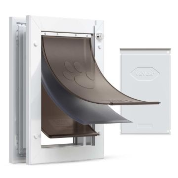 Pet door VEVOR CWM07-3M, size M, 3 flaps, 421 × 301 × 76.8 mm