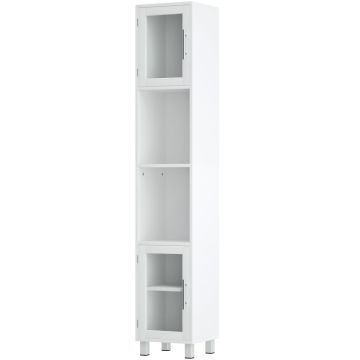 Tall bathroom cabinet, 2 open shelves, 2 cabinets, 30 × 180 × 33 cm