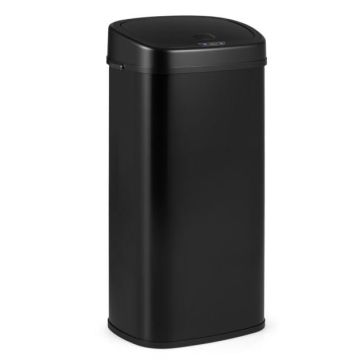 Automatic trash can, 2 zones, 68 l, Black, 40 × 30 × 78 cm