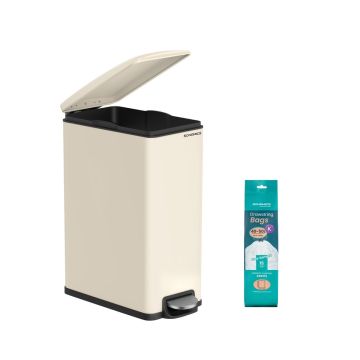 Automatinė šiukšliadėžė SONGMICS, 50 l, Smėlio, 51,6 × 64,8 × 25,5 cm