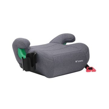 Child car seat Tulano Cabby 25, front, 125–150 cm height category, Gray, 26 × 44 × 38 cm