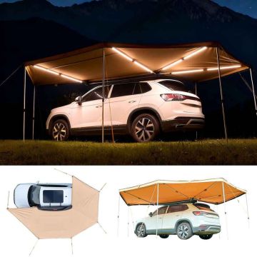 Автомобильный тент VEVOR ATSA27020PLUS-4LED, левосторонний, 270°