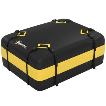 Автомобильная сумка на крышу, 424,5 л, чёрная/жёлтая, 112 × 43 × 86 см