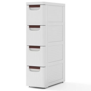 Тумба для ванной 42x19x74см, белого цвета