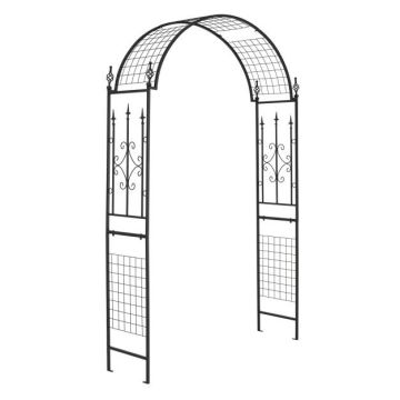 Gėlių arka 143x40x234cm., juodos spalvos