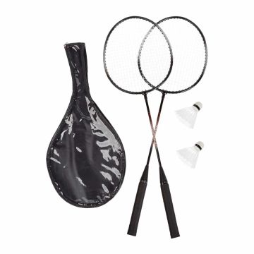 Badmintono rinkinys Relaxdays, 2 raketės, 2 kamuoliukai