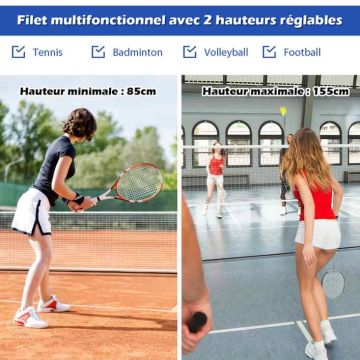 Badmintono tinklo rinkinys, 17 × 5 pėd