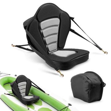 Kayak seat VEVOR KS003-SIS, 1 pc, Black/gray, 52.5 × 45 × 31.5 cm