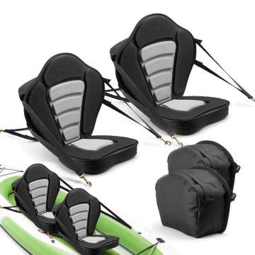 Kayak seat set VEVOR KS004-SIS, 2 pcs, Black/gray, 52.5 × 45 × 31.5 cm