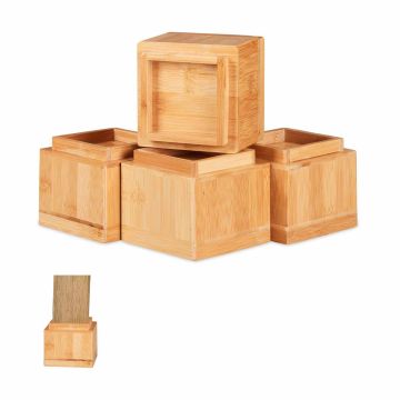 Baldų kojos Relaxdays, 4 vnt, Rudos, 11,5 × 10 × 11,5 cm