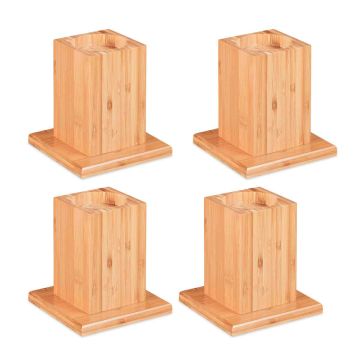 Baldų pakėlimo kojos Relaxdays, 4 vnt, 14,5 × 15,5 × 14,5 cm