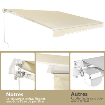 Balcony awning, Sand, 250 × 200 cm