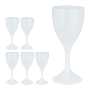 Balto vyno taurės Relaxdays 10044220.0, 6 vnt, Ø 8 × 19,5 cm