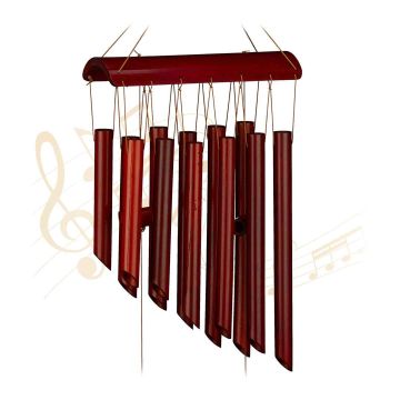 Бамбуковый колокольчик Relaxdays, Коричневый, 21 × 60 × 8 см