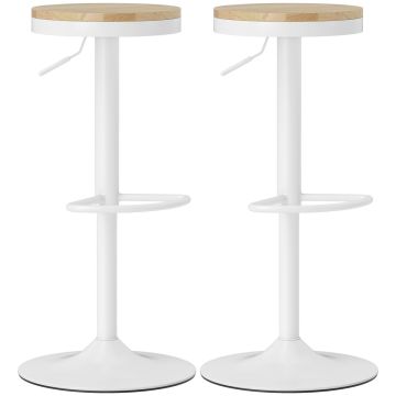 Bar stools, 2 pcs, 38.5 × 60–80 × 38.5 cm