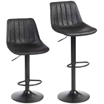 Bar stool set, 2 pcs, 46.5 × 43 × 89–110 cm