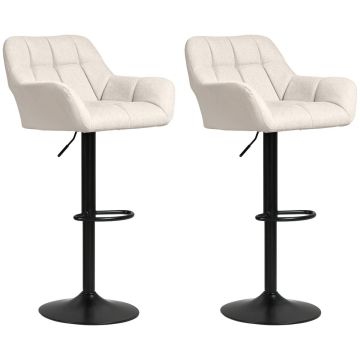 Bar stool set, 2 pcs, 57.5 × 93–114 × 52.5 cm