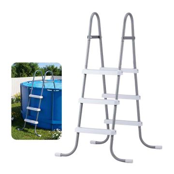 Pool ladder VEVOR U09-3B, 3 steps, Grey/white, 86 × 80 × 137.2 cm